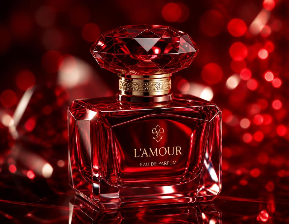Ruby crystal perfume bottle
